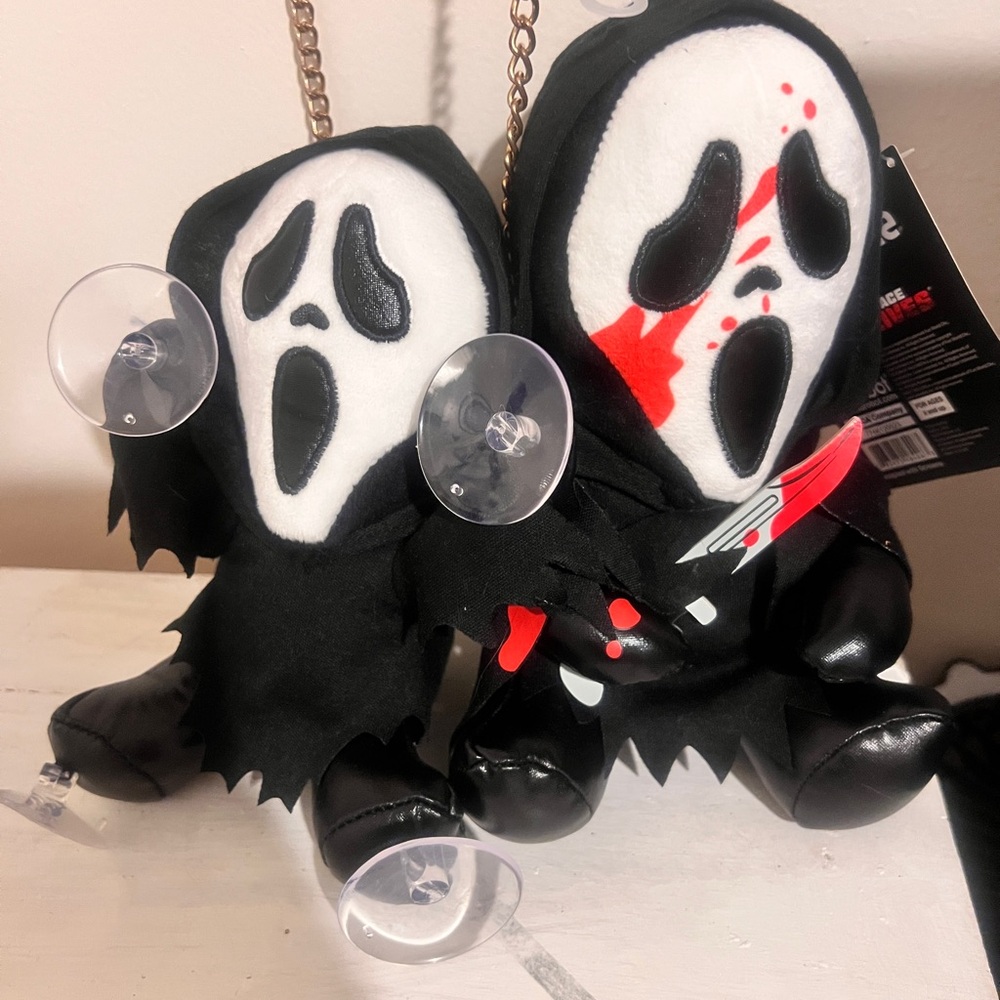 Ghost Face Black Plush with Suction Cups